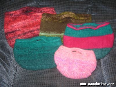 five buttonhole bags