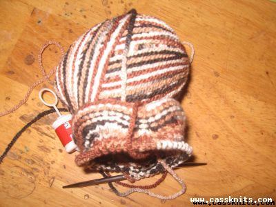 started feather and fan socks