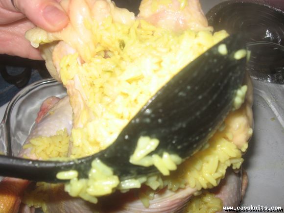 spooning in rice